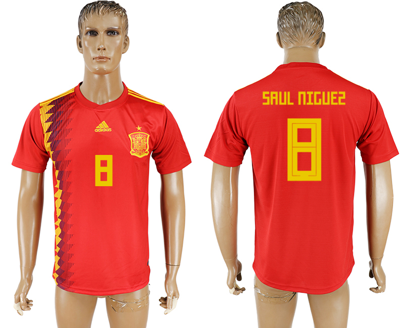 2018 world cup Maillot de foot Spain #8 SAUL NIGUEZ